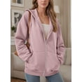 thumbnail image 4 of Weardear Womens Zip Up Hoodie Lightweigh Casual Long Sleeve Fall Sweatshirts with Pockets, 4 of 6
