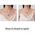 thumbnail image 4 of Collar con colgante de corazón y circonita cúbica azul para mujeres, adolescentes, mamás o novias. JM, 4 of 5