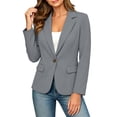thumbnail image 4 of Women's Blazer Women's Suit Jacket Long Sleeve Solid Color Casual for Work Office Casual - Stylish Comfortable Women's Blazer, 4 of 7