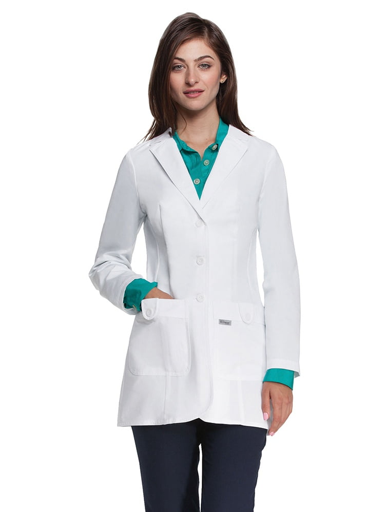 Grey's Anatomy 7446 Women's 32" 2Pocket Lab Coat White 2XL