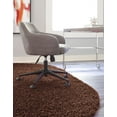 thumbnail image 4 of Unique Loom Solid Shag Collection Area Rug (7' 10" x 10' Oval Chocolate Brown), 4 of 7