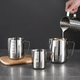 thumbnail image 6 of ACDANC Milk Frothing Pitcher,1000ml Stainless Steel Milk Frother Cup Steaming Pitcher,Coffee Bar Cappuccino Espresso Machine Accessories Barista Tools,Metal Pitcher Milk Jug, 6 of 7