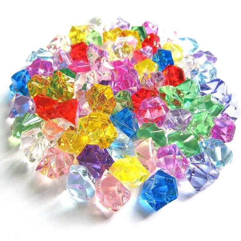 150pcs Acrylic Crystal Ice Rock Stones Aquarium Vase Gems Table Decor 4 Colors 