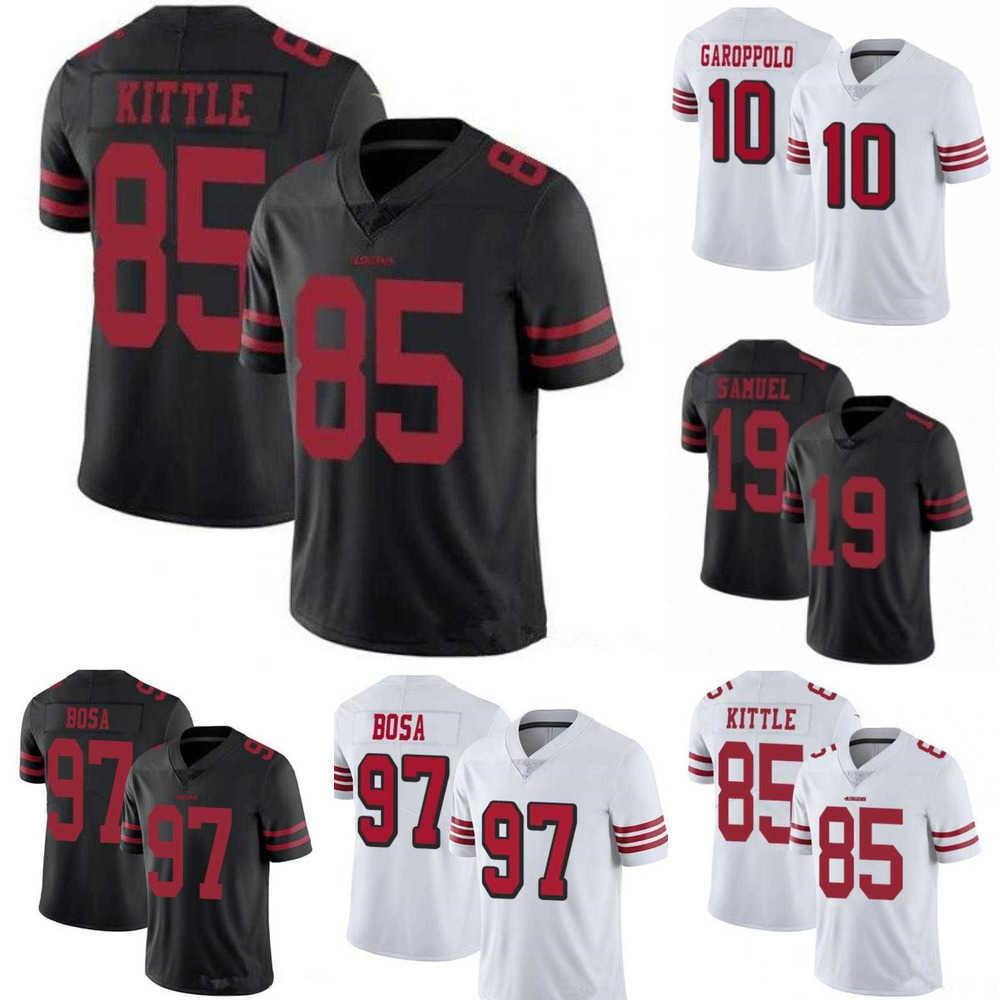 NFL_Jerseys Football Jerseys 2021 Men women San Francisco''49ers''Jersey 85  George Kittle 97 Nick Bosa 10 Jimmy Garoppolo black 19 Deebo Samuel 