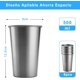 thumbnail image 3 of 6 Pzas Vasos de Acero Inoxidable 304 Apilables de 500 ml, Tazas Reutilizables para Agua, Bebida y Vino en Fiestas, Actividades al Aire Libre, Fácil de Limpiar, 3 of 4