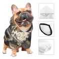 thumbnail image 3 of Honeii Graceful Snow Leopard Print Small Dog Hoodies Pet Hooded Sweatshirts Fall Winter Puppy Cat Sweaters Warm Clothes for Small Dogs Outfits Costume-XX-Large, 3 of 7