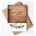 thumbnail image 1 of wood irregular stripes pattern Wedding Cards Congratulations Greeting Envelopes, 1 of 3