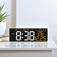 thumbnail image 2 of REGALWOVEN Dimmable LED Alarm Clock 3-Level Brightness, Dual Alarms, Snooze Function, Fits Bedside Table Orange 7.1"L x 1.4"W x 2.6"H, 2 of 6