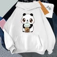 thumbnail image 2 of Wovix Women's Cartoon Cute Panda Animal Plus Velvet Hooded Sweater Long Sleeve Coat Plus Size Hoodie Fall and Winter, 2 of 3