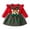 Green, variant on Ulanda My First Christmas Baby Girl Outfits Newborn Infant Ribbed Romper Ruffle Plaid Skirt Overalls Dress Clothes Set (Red, 0-3 Months)