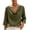 #073-Army Green, variant on 3/4 Sleeve Tops for Women Regular Fit Solid Color Cowl Neck Cotton Linen Casual Blouses for Office Work, Spring Travel