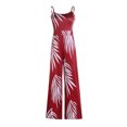 thumbnail image 1 of Mono Suelto Con Estampado Causal Pierna Recta Ancha Correa De Espagueti Mono Sin Mangas Con Estampado Suave Y Elegante Rojo XL, 1 of 4