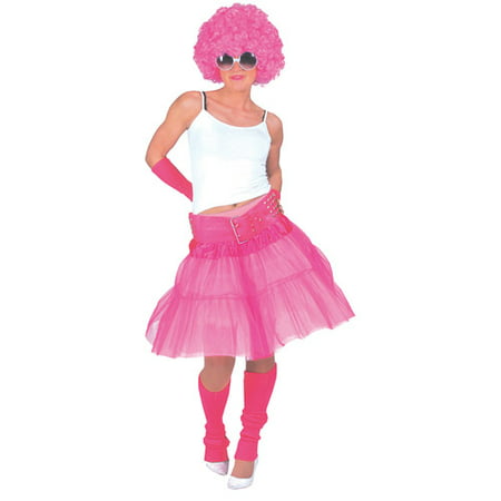 Pink Material Girl Skirt Adult Halloween Accessory