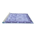 thumbnail image 2 of Ahgly Company Machine Washable Indoor Square Oriental Blue Traditional Area Rugs, 7' Square, 2 of 4