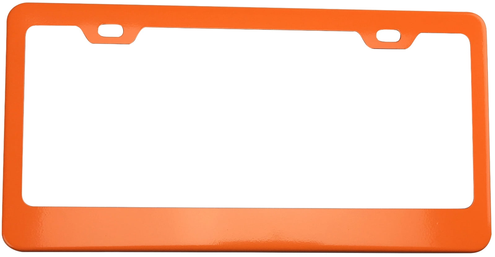 Regular Style Powder Coated Matellic Orange Stainless Steel License Plate Frame with Aluminum