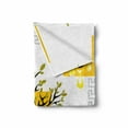 thumbnail image 2 of Olive Soft Flannel Fleece Throw Blanket, Simplistic Folk Inspired Designs and Items, Cozy Plush for Indoor and Outdoor Use, 50" x 70", White Mustard, by Ambesonne, 2 of 6