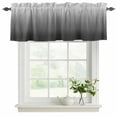 thumbnail image 2 of Grey Ombre Valances for Windows, Decorative Rod Pocket Window Valance Curtains, Contemporary Gradient Abstract Art Short Curtain Drapes for Kitchen/Bathroom/Living Room, 2 Panels, 42" W x 18" L, 2 of 8
