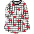 thumbnail image 3 of Touched by Nature Baby and Toddler Girl Organic Cotton Long-Sleeve Dresses 2pk, Black Red Heart, 3-6 Months, 3 of 3