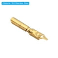 thumbnail image 4 of Unique Bargains 1.5mm Line Width Fountain Pen Nib Replacement 304 Stainless Steel for Drawing Writing Gold 5 Pack, 4 of 5