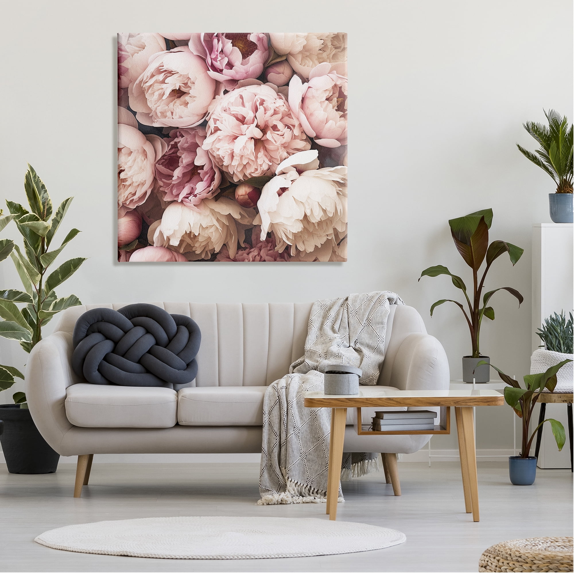 Stupell Industries Mixed Peonies Photography Botanical & Floral Photography Gallery Wrapped Canvas Art Print Wall Art, 36 x 36