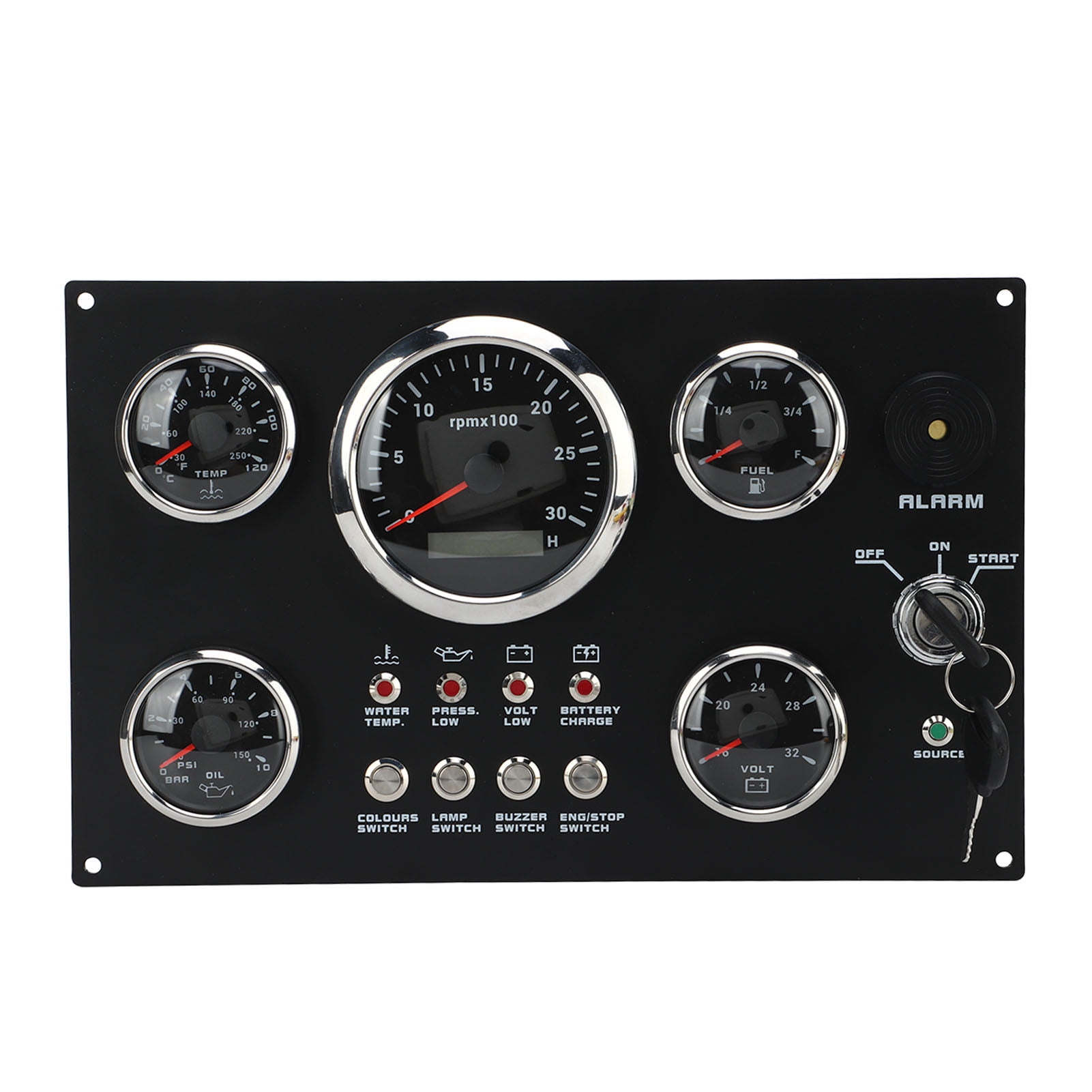 Digital Gauge Panel, Fuel Oil Pressure Water Temp Gauge Voltmeter