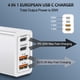 thumbnail image 3 of Cargador CARZONJX USB C europeo de 55 W, paquete de 2 con adaptador de viaje, 3 of 7