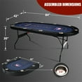 thumbnail image 5 of RayChee 10 Player Foldable Poker Table,Texas Holdem Table for Game Room with Padded Rails and Cup Holders,No Assembly Required, 5 of 7