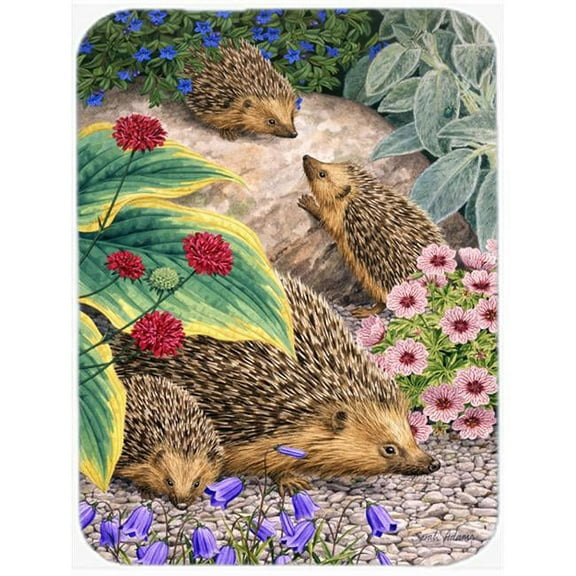 Hedgehogs Glass Cutting Board, Large