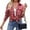 Red, variant on Charmo Womens Button Down Flannel Shirts Long Sleeve Plaid Shackets Business Casual Blouse Top