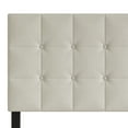 thumbnail image 4 of Castle Place King Size Square Button-Tufted Linen Upholstered Headboard in Warm Grey, 4 of 7