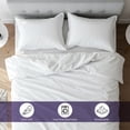 thumbnail image 3 of Beddora 3 Piece Duvet Cover Set, 100% Cotton Breathable Bedding Set, Soft Comforter Cover with 2 Pillow Shams, king - white, 3 of 6