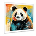 thumbnail image 2 of Designart "Colorful Pop Art Panda II" Animals Framed Wall Art Decor - Modern Blue Panda Hallway Framed Wall Art Decor, 2 of 6