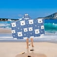 thumbnail image 2 of Yayeee Kids Hooded Towel with Hand Pockets Beach Soft Absorbent Bath Wrap 50 x 23.5 inch, White Polar Bear, 2 of 5