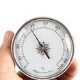 thumbnail image 3 of Barometer Thermometer Hygrometer: 3 PCS Analog Weather Station Clock Mechanical Gauge Set, 2.83in Dial Type Barometers for The Home, Kitchen, Fishing Boat, Baby Room, Office, Terrace (Silver), 3 of 7