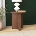 thumbnail image 6 of Henn&Hart 20" Wide Round Side Table in Satin Walnut, for Home, Living Room, Bedroom, Entertainment or Office, 6 of 7