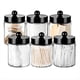 thumbnail image 1 of Contenedor de Hisopos de Algodón para Baño, Paquete de 6, Organizador de Maquillaje para Encimera, de Vidrio Transparente., 1 of 5