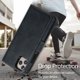 thumbnail image 4 of KAIYANG Para iPhone 14 Plus Funda de TPU interior con absorción magnética + Funda de cuero PU Cartera Estuche para teléfono retro mate Estilo F iPhone 14 Plus Azul oscuro, 4 of 5