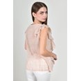 thumbnail image 3 of Blusa de chifon con olanes Roman Fashion /Juvenil, 2669 (Palo de rosa) rosa G, 3 of 5