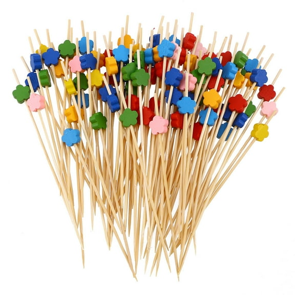 Fruit Picks Sticks De Sandwich Sandwichera Cocktail Heart-shaped Bamboo Wooden 100 Pcs