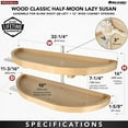thumbnail image 4 of Rev-A-Shelf 4WLS882-32-570 32in Wooden Cabinet 2-Shelf Half Moon Lazy Susan, 4 of 11