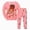 outfits001-Pink, variant on NOLDARES 2Pcs Toddler Boy Girl Clothes Long Sleeve Printed Crewneck Sweatshirt Sweatpants Casual Fall Winter Outfits Set Size:4-5 Y,Pink