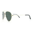 thumbnail image 6 of Concave Lens Tear Drop Shape Metal Rim Double Bridge Officer Sunglasses Gold - Green, 6 of 8
