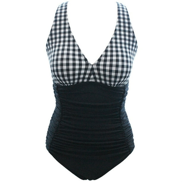 Sexy Bathing Suits for Women Bathing Suits V Neck Lace Up Swimwear for Vacation Swimsuit XL