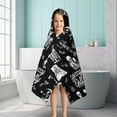 thumbnail image 6 of Halloween Skeleton Fun Pattern Hooded Bath Towel，50"x30" for Ages 3 To 12 Kids, Quick Dry Lightweight Soft Microfiber Hood Beach Towel Cover Up for Kids, 6 of 7