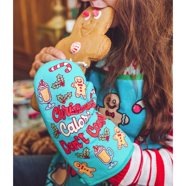 Crazy Dog Funny Oven Mitt - 'Many Have Eaten, Few Have Died' Sarcastic Kitchen Glove, Red