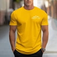 thumbnail image 7 of Afuyipoi Men's Printed Athletic Tee,Sporty Graphic Comfortable Jersey Relaxed Everyday Fit Casual Tees Yellow M, 7 of 7