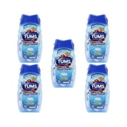 5 Pack - TUMS Smoothies Tablets Berry Fusion 60 Tablets Each