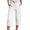 White, variant on ABATAB Womens Capri Pants Casual Summer Cotton Linen Capris Drawstring Elastic Waisted Wide Leg Cropped Trouser