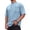 Blue, variant on Yifymode Men's Corduroy Crew Neck Short Sleeve T-Shirt, Loose Fit with Chest Pocket Basic Casual Top Army Green L