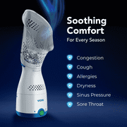 Vicks Steam Sinus Inhaler Model VIH200 with 4 Bonus VapoPads for Allergies and Colds